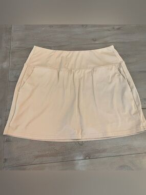 G Gradual Beige Activewear Pocket Tennis Skort Skirt Women's Size L Preowned